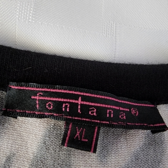 Fontana Cheeta Print Knit Gem Square Neck Women's Tank Top Size XL - Picture 4 of 8